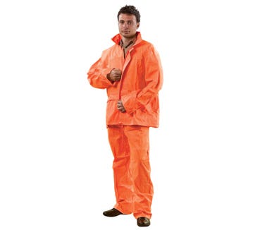 Paramount Safety RSHVO Rain Suit - Jacket Pants Hi Vis Fluro Orange Poly M_9027423_RSHVO-M