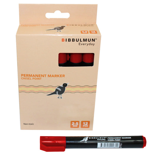 Bibbulmun Marker Permanent Chisel 271 Bx12 Red_9027490_