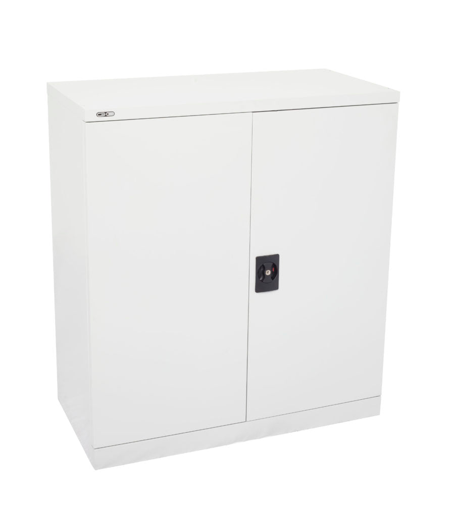Go Metal Stationery Cupboard 1015H X 910W X 450D Assembled 2 Shelves White_9031049_GC10 WC