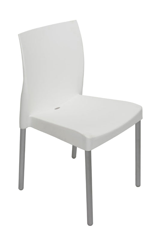 Rapid Leo Chair Plastic Breakout Chair With Metal Legs White_9031052_LEO White_NLA