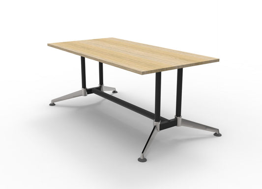 Rapid Typhoon Boardroom Table 1800X900X730Mm Top 25Mm Natural Oak Top_9031092_TTR189 NO