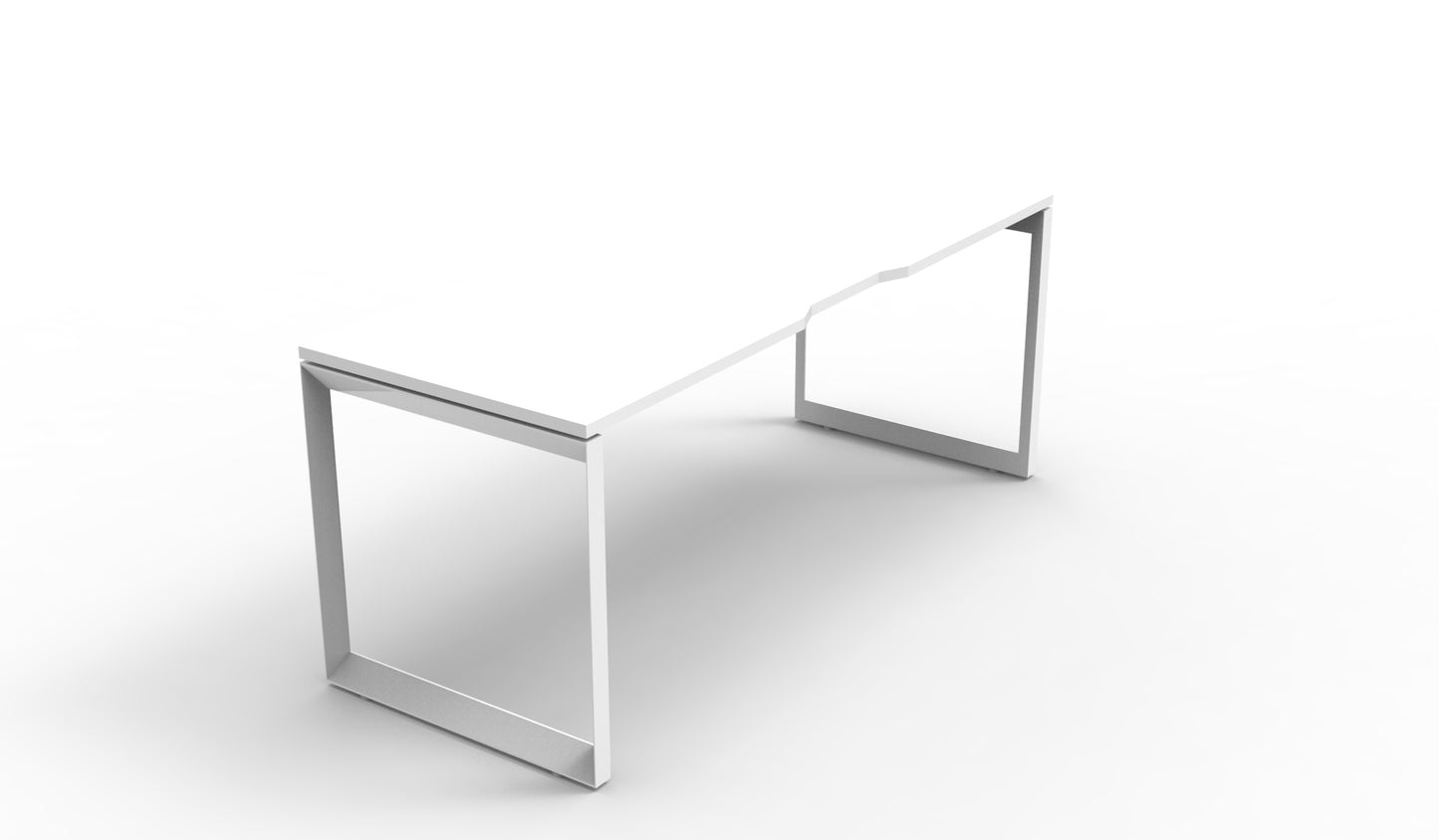 Apollo L Eco Desk 1500X700Mm White Loop Leg White Scalloped Top_9031134_ILLS1P157ST NW
