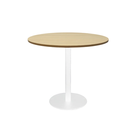 Rapid Table Round 900Mm With White Base Natural Oak_9031450_CBT9 NO/WS