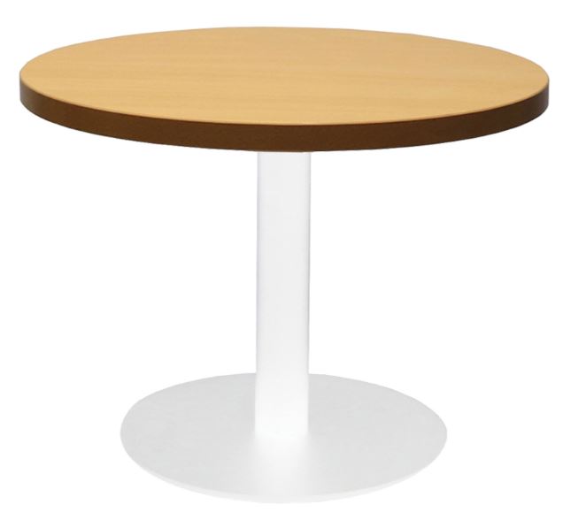 Coffee Table Round 600mm X 425mm Cherry Top White Base_9031559_CCT6 C/WS