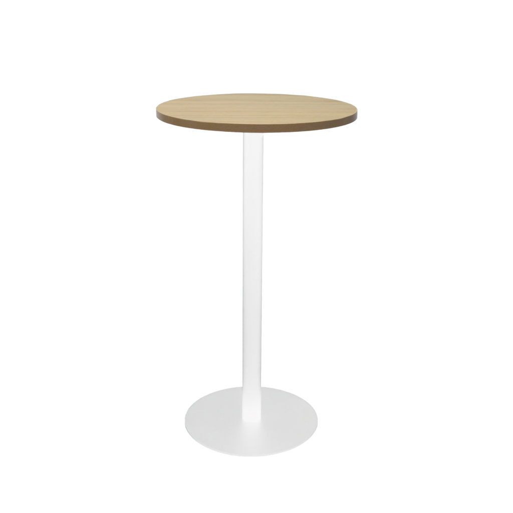 Rapid Dry Bar Table 600Mm Round Top 1075H White Base Natural Oak Top_9031567_CDBT6 NO/WS
