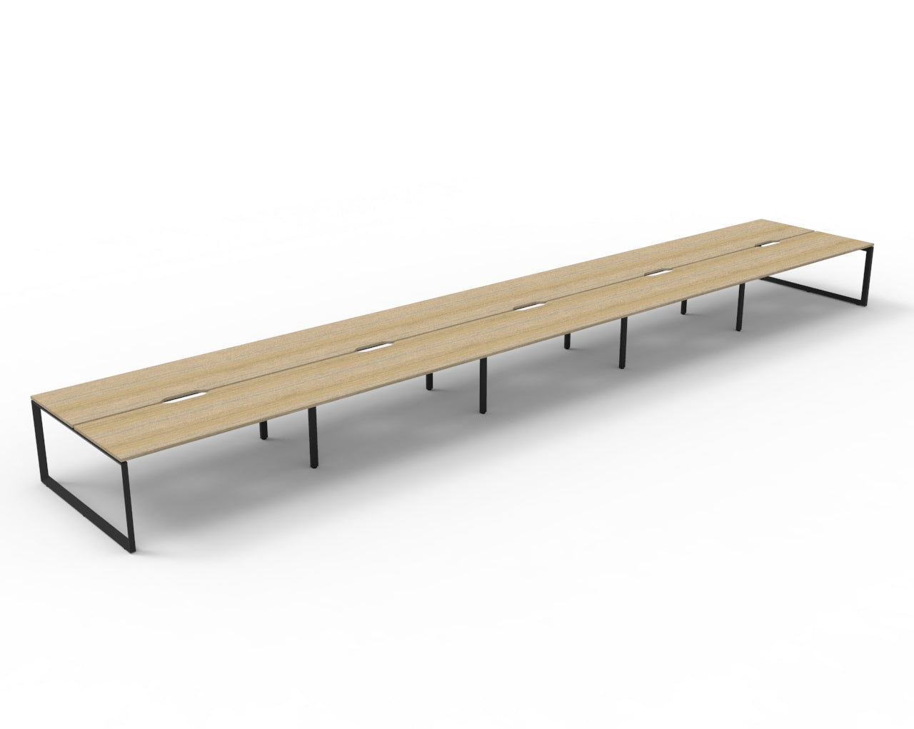 Deluxe Rapid Infinity 10 Person Double Sided Desk Black Loop Leg 1200X750 O_9031704_D-ILLD10P1275 NO/BL