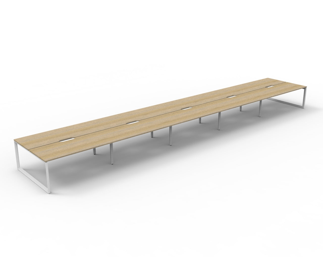 Deluxe Rapid Infinity 10 Person Double Sided Desk White Loop Leg 1500X750 O_9031707_D-ILLD10P1575 NO/WS