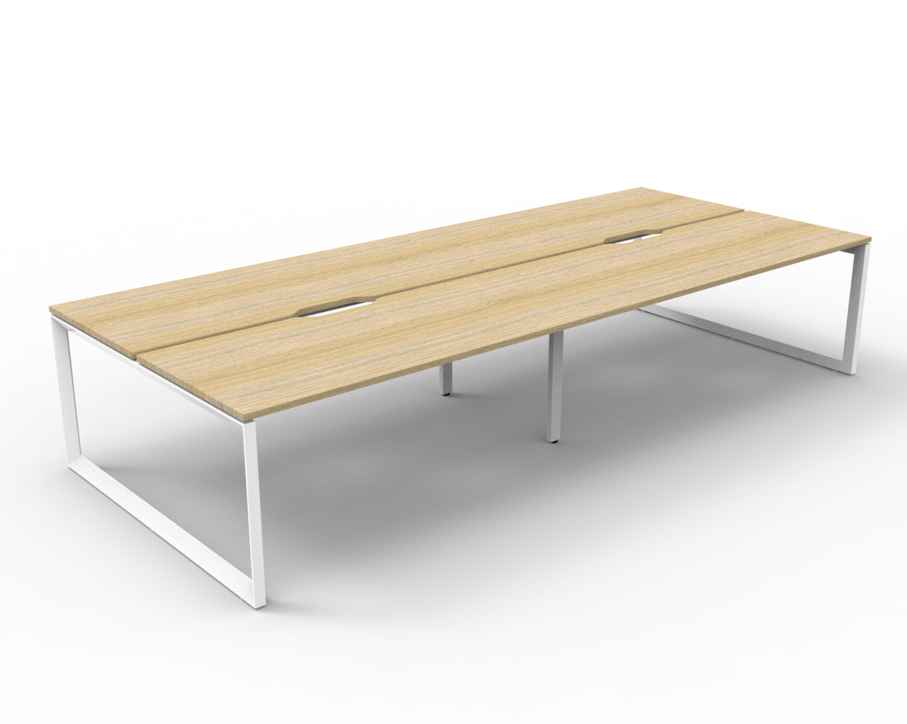 Deluxe Rapid Infinity 4 Person Double Sided Desk White Loop Leg 1800X750 Ov_9031721_D-ILLD4P1875 NO/WS