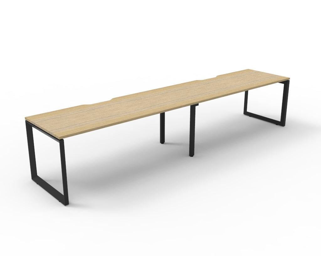Deluxe Rapid Infinity 2 Person Desk Single Sided Black Loop Leg 1500X750 Ov 9031772_9031772_D-ILLS2P1575 NO/BL