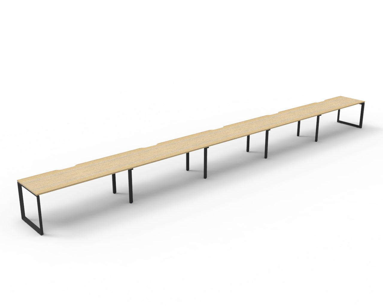 Deluxe Rapid Infinity 5 Person Desk Single Sided Black Loop Leg 1500X750 Ov_9031790_D-ILLS5P1575 NO/BL