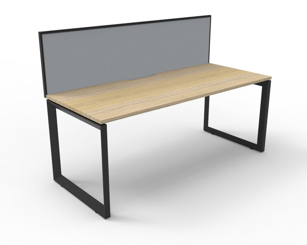 Deluxe Rapid Infinity 1 Person Desk Single Side Black Loop Leg 1500X750 Wit 9031987_9031987_D-ILLSWS1P1575 NO/BL