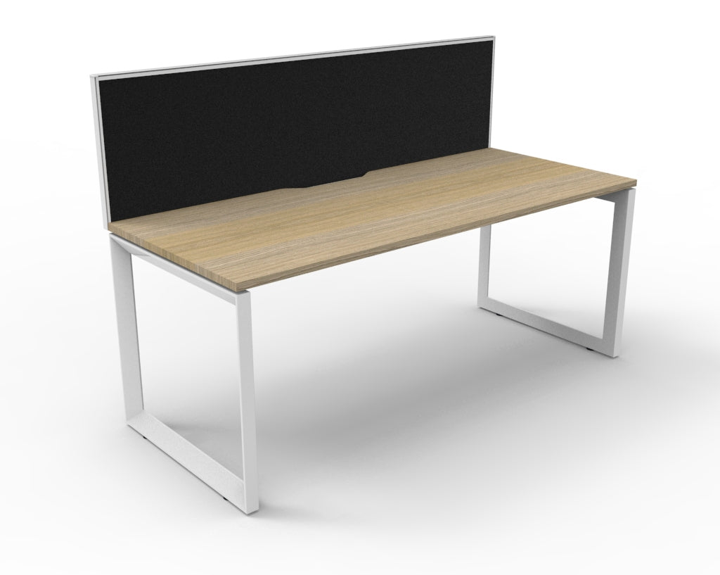 Deluxe Rapid Infinity 1 Person Desk Single Sided White Loop Leg 1800X750 Wi_9031990_D-ILLSWS1P1875 NO/WS