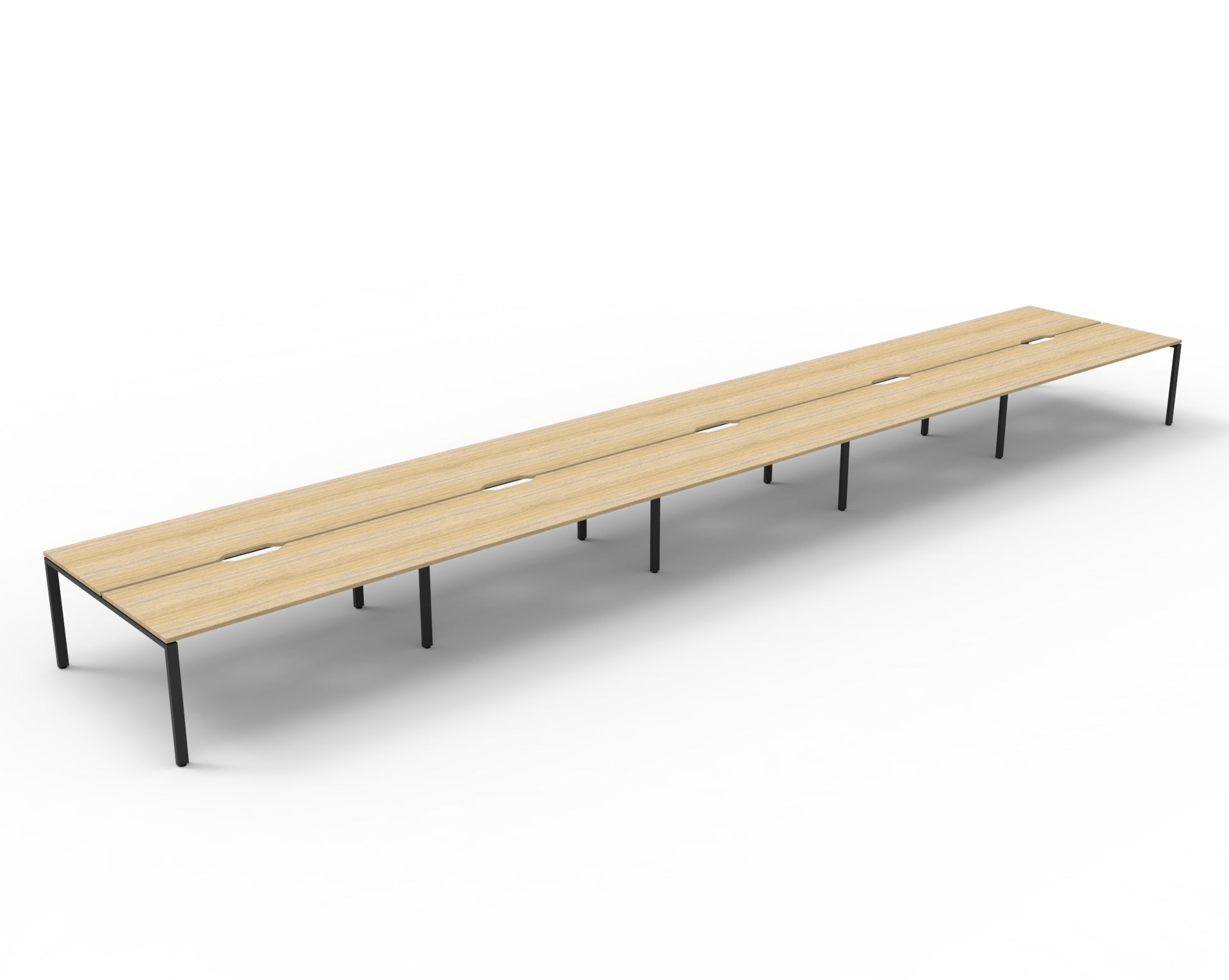 Deluxe Rapid Infinity 10 Person Double Sided Desk Black Profile Leg 1500X75_9032031_D-IPLD10P1575 NO/BL