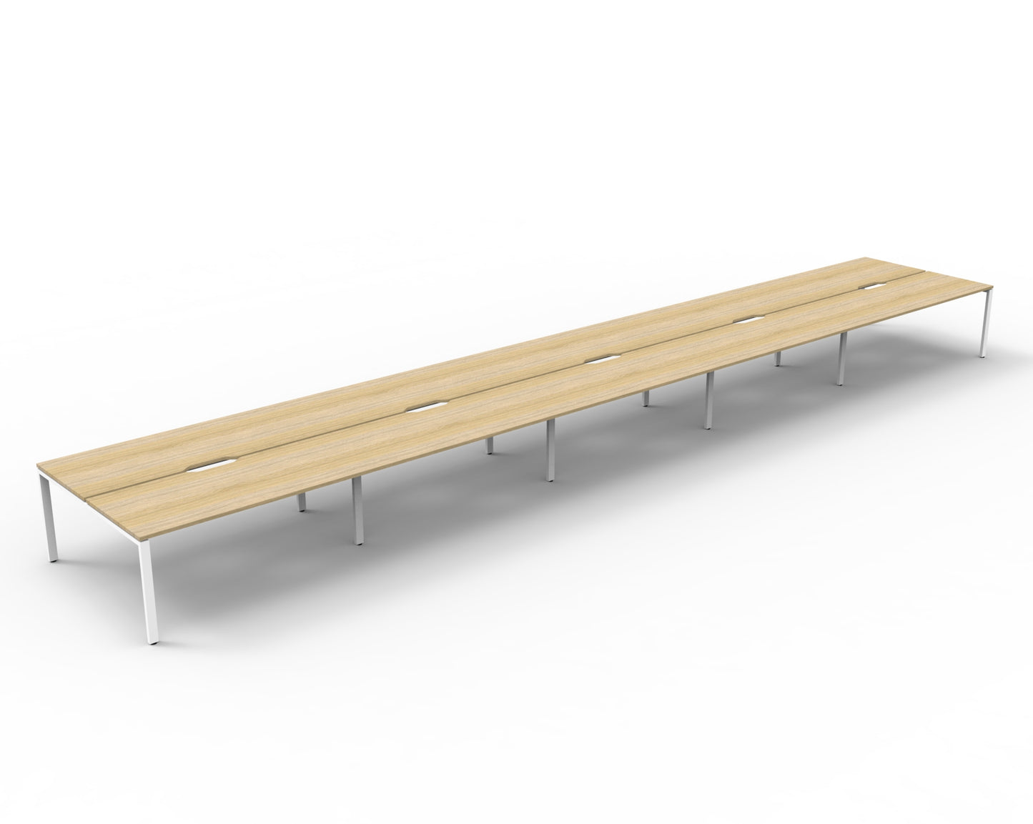 Deluxe Rapid Infinity 10 Person Double Sided Desk White Profile Leg 1800X75_9032034_D-IPLD10P1875 NO/WS