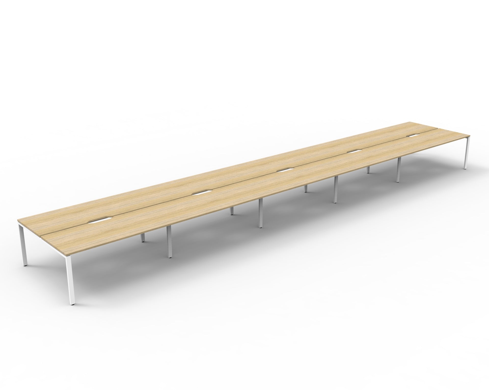 Deluxe Rapid Infinity 10 Person Double Sided Desk White Profile Leg 1800X75_9032034_D-IPLD10P1875 NO/WS