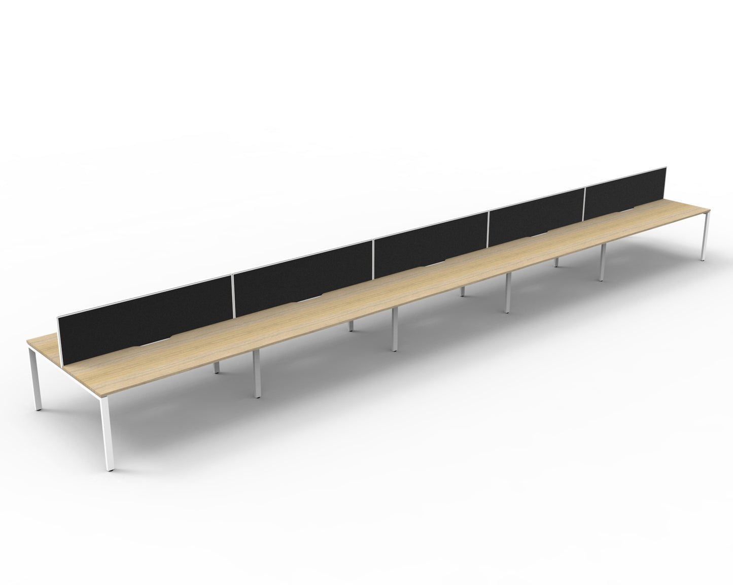 Deluxe Rapid Infinity 10 Person 2 Sided Desk White Profile Leg 1200X750 Ove 9032060_9032060_D-IPLDWS10P1275NO/WS