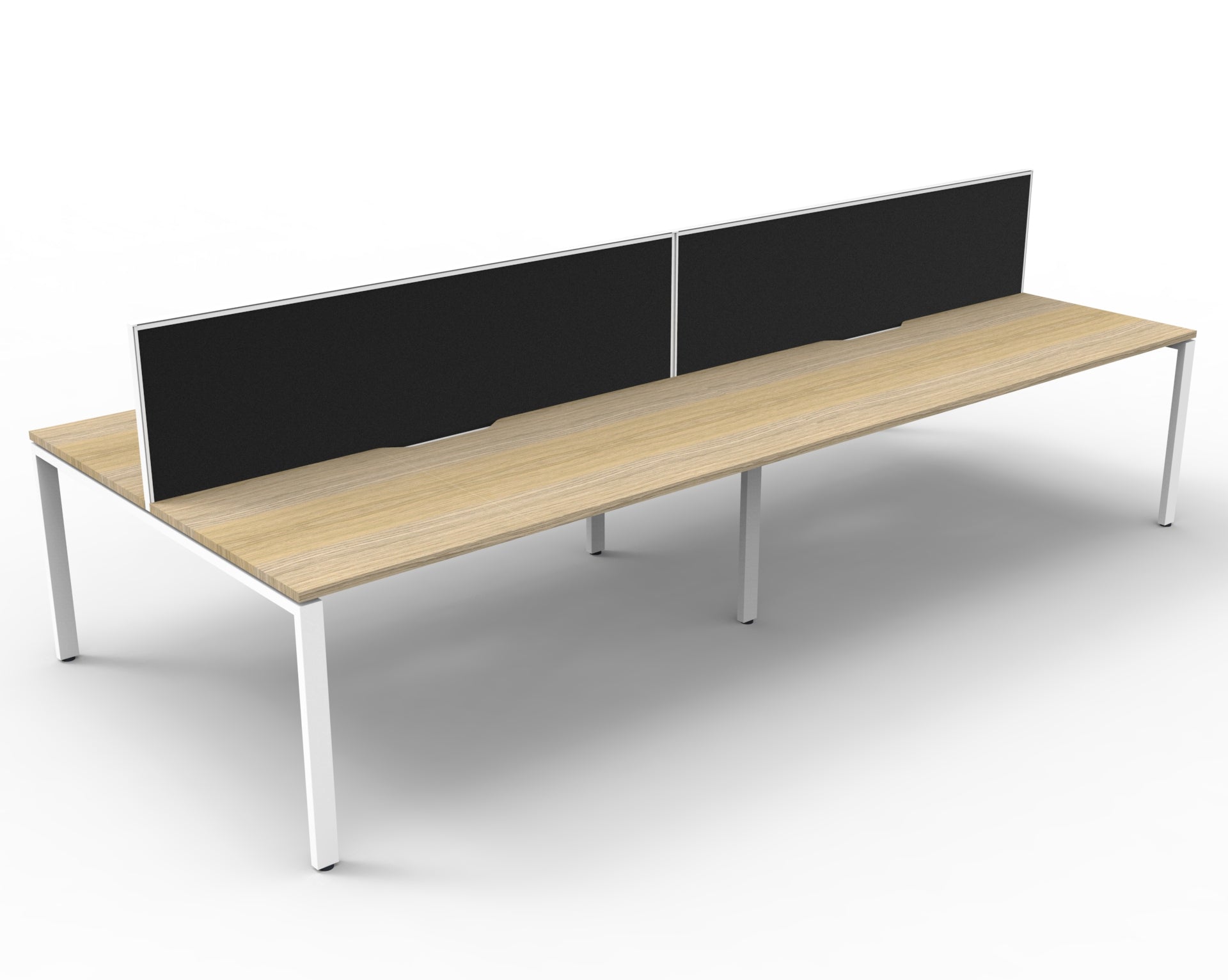 Deluxe Rapid Infinity 4 Person 2 Sided Desk White Profile Leg 1200X750 Over_9032072_D-IPLDWS4P1275 NO/WS