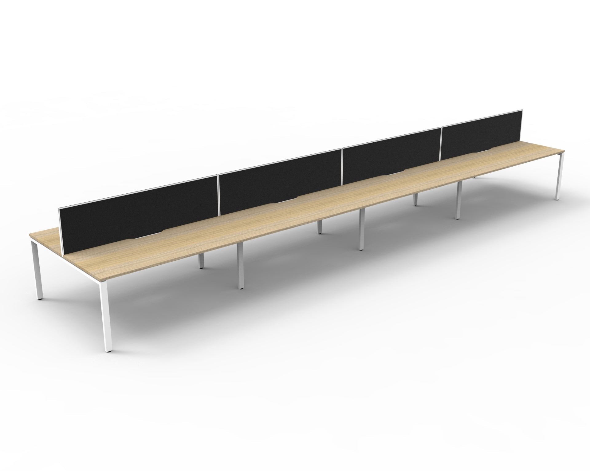 Deluxe Rapid Infinity 8 Person 2 Sided Desk White Profile Leg 1500X750 Over_9032086_D-IPLDWS8P1575 NO/WS
