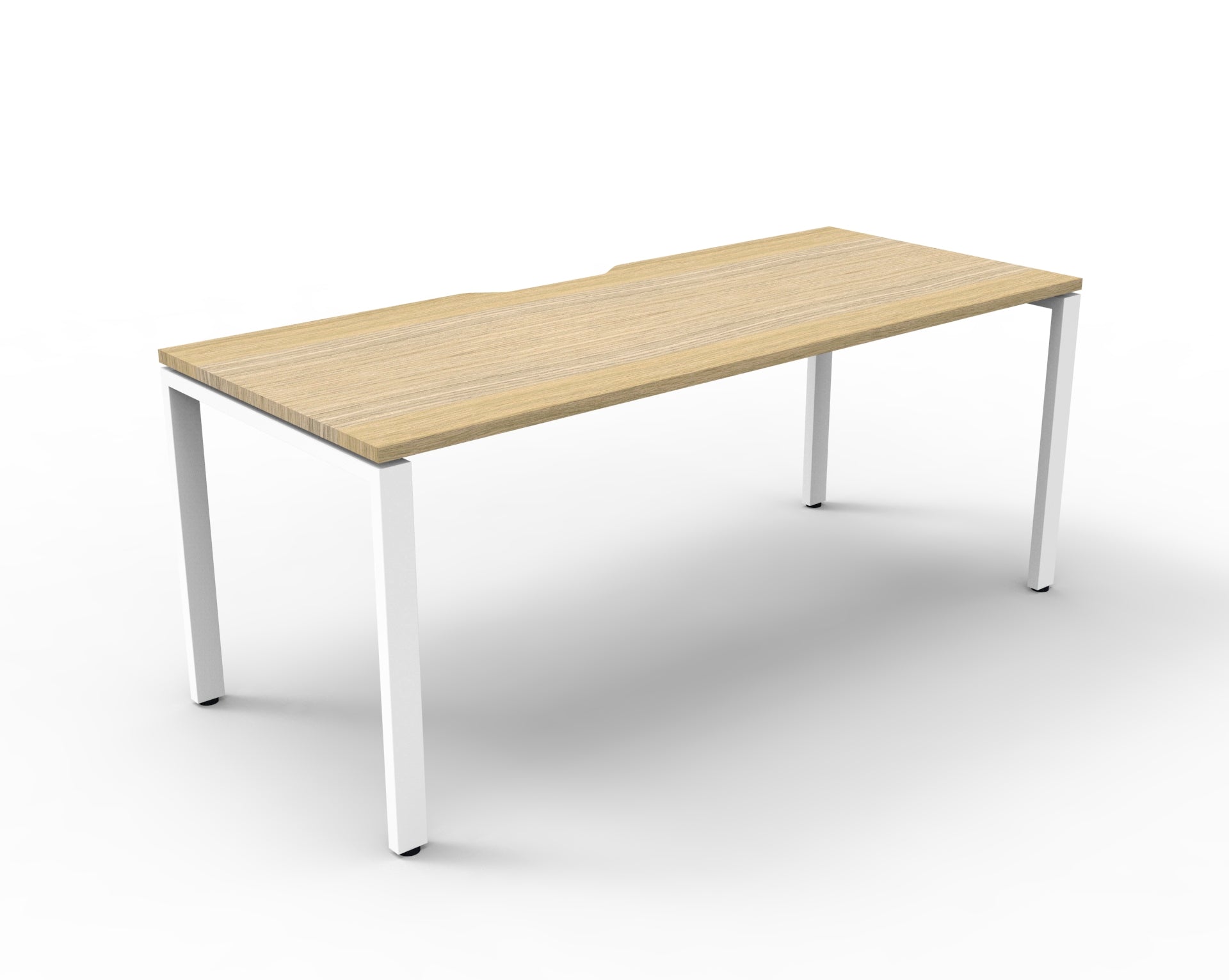 Deluxe Rapid Infinity 1 Person Desk White Profile Leg 1500X750 Natural Oak_9032093_D-IPLS1P1575 NO/WS