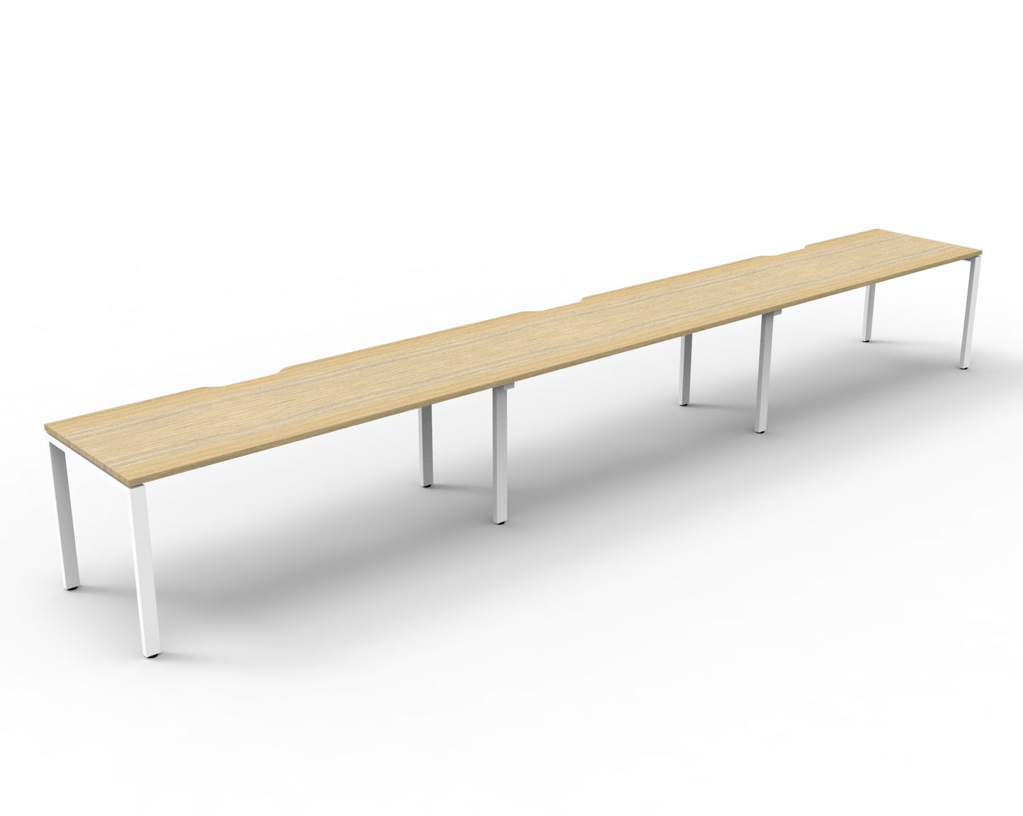 Deluxe Rapid Infinity 3 Person Desk Single Sided White Profile Leg 1500X750_9032105_D-IPLS3P1575 NO/WS