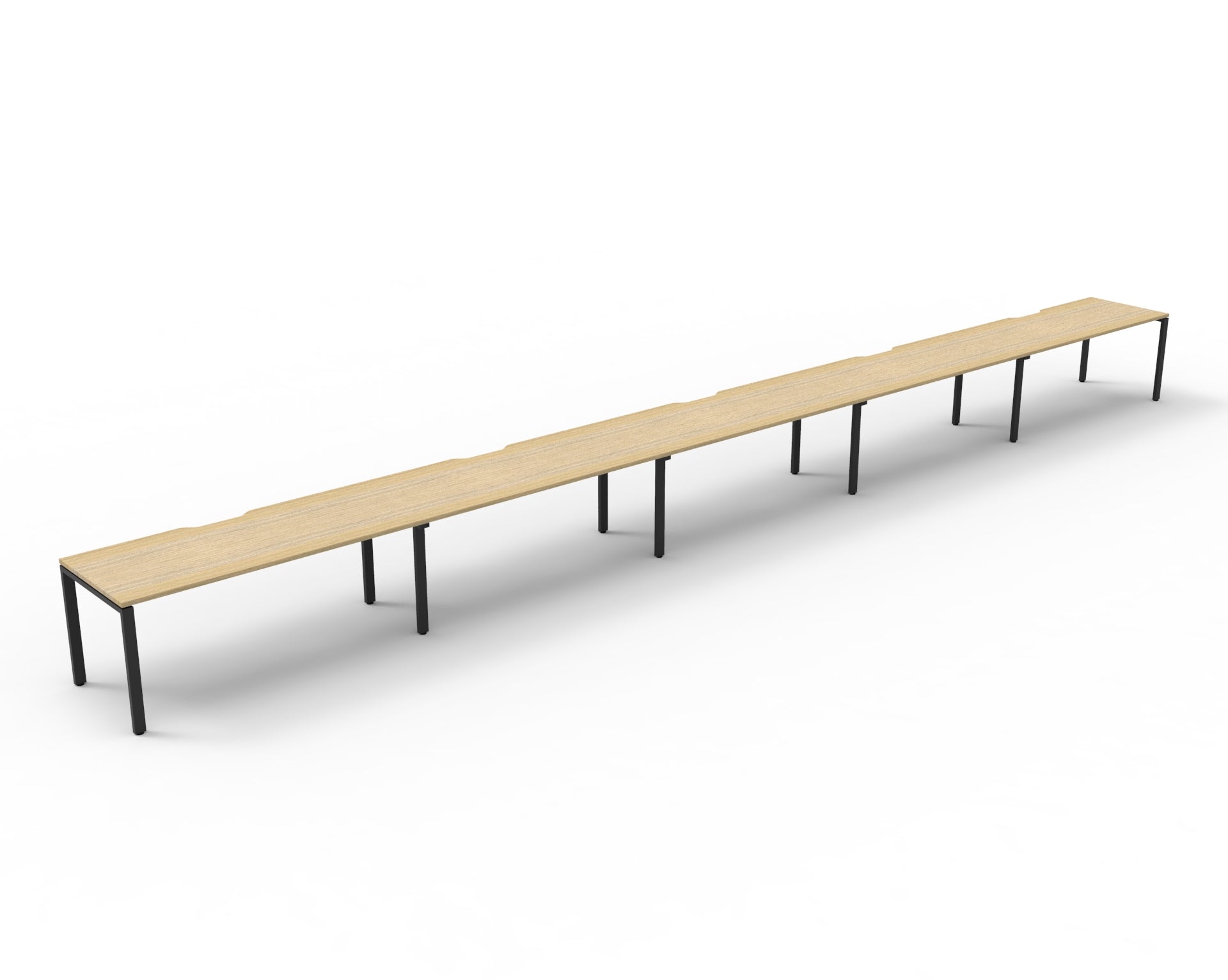Deluxe Rapid Infinity 5 Person Desk Single Sided Black Profile Leg 1500X750_9032116_D-IPLS5P1575 NO/BL