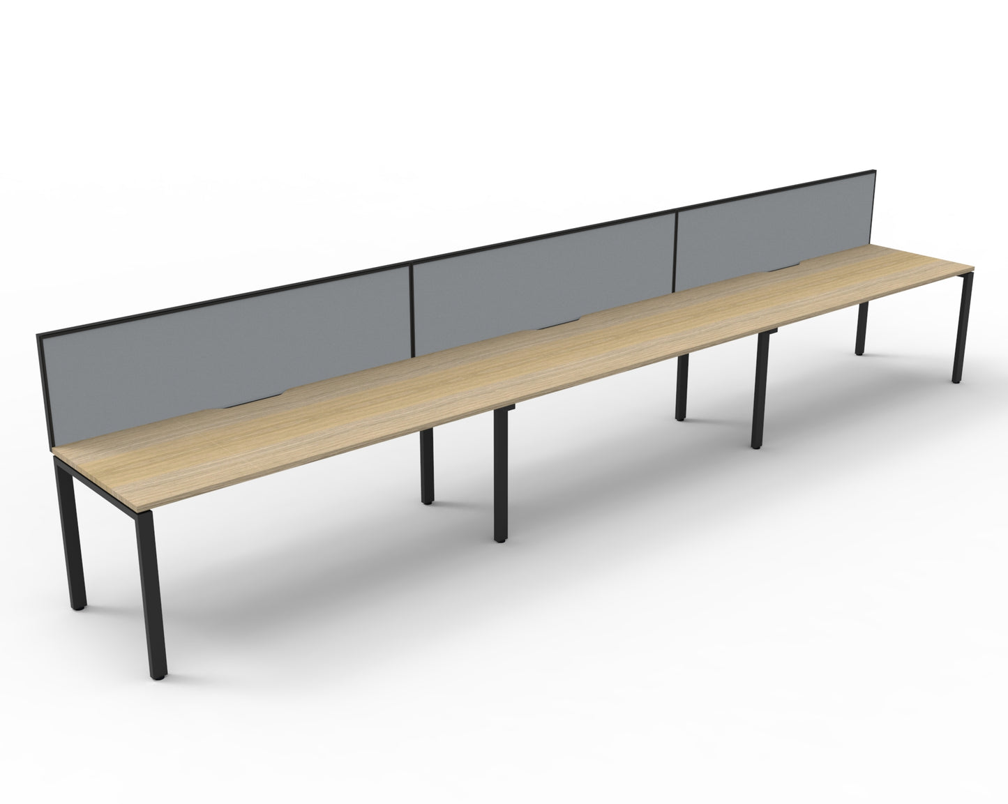 Deluxe Rapid Infinity 3 Person Desk 1 Sided Black Profile Leg 1200X750 Over_9032132_D-IPLSWS3P1275 NO/BL
