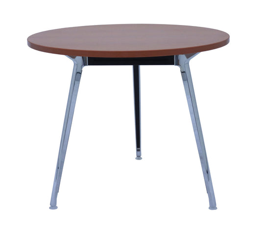 Rapid Air Round Table Polished Aluminium Frame With 900Mm Dia Cherry Top_9032189_RART9 C_NLA