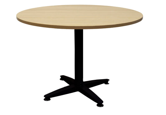 Rapid Round Table 4 Star Black P/C Pedestal Frame With 1200Mm Natural Oak T_9032194_RBRT12 NO