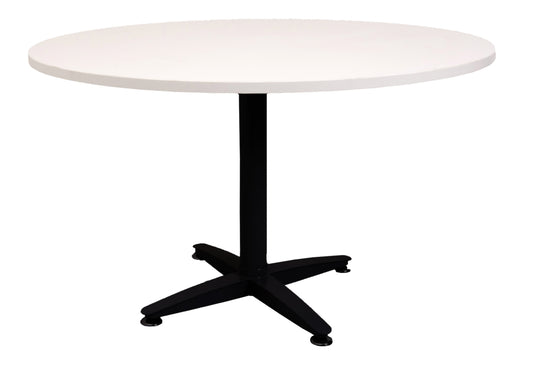 Rapid Round Table 4 Star Black P/C Pedestal Frame With 900Mm White Top_9032196_RBRT9 NW