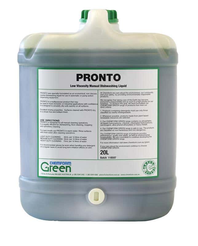 Detergent Dish Washing Liquid Pronto 20L 90400330 PRONTO.20