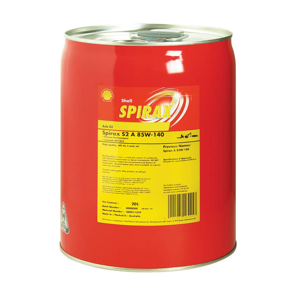 Gear Oil Spirax S2 A 85W-140 20L Shell 90440871 300011359