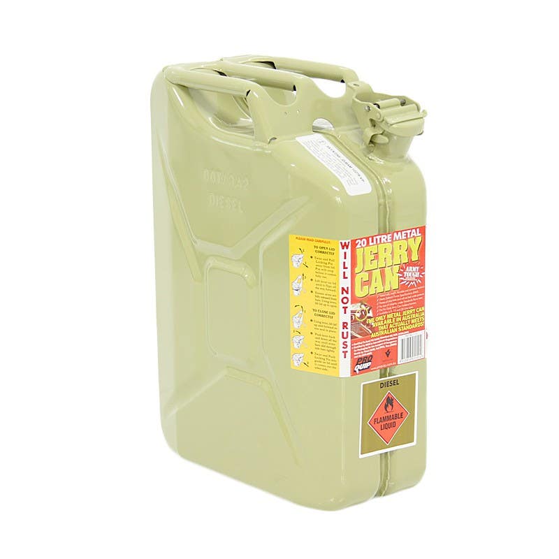 Can Jerry 20L Olive Yellow Diesel Fuel Metal 90450161 1151