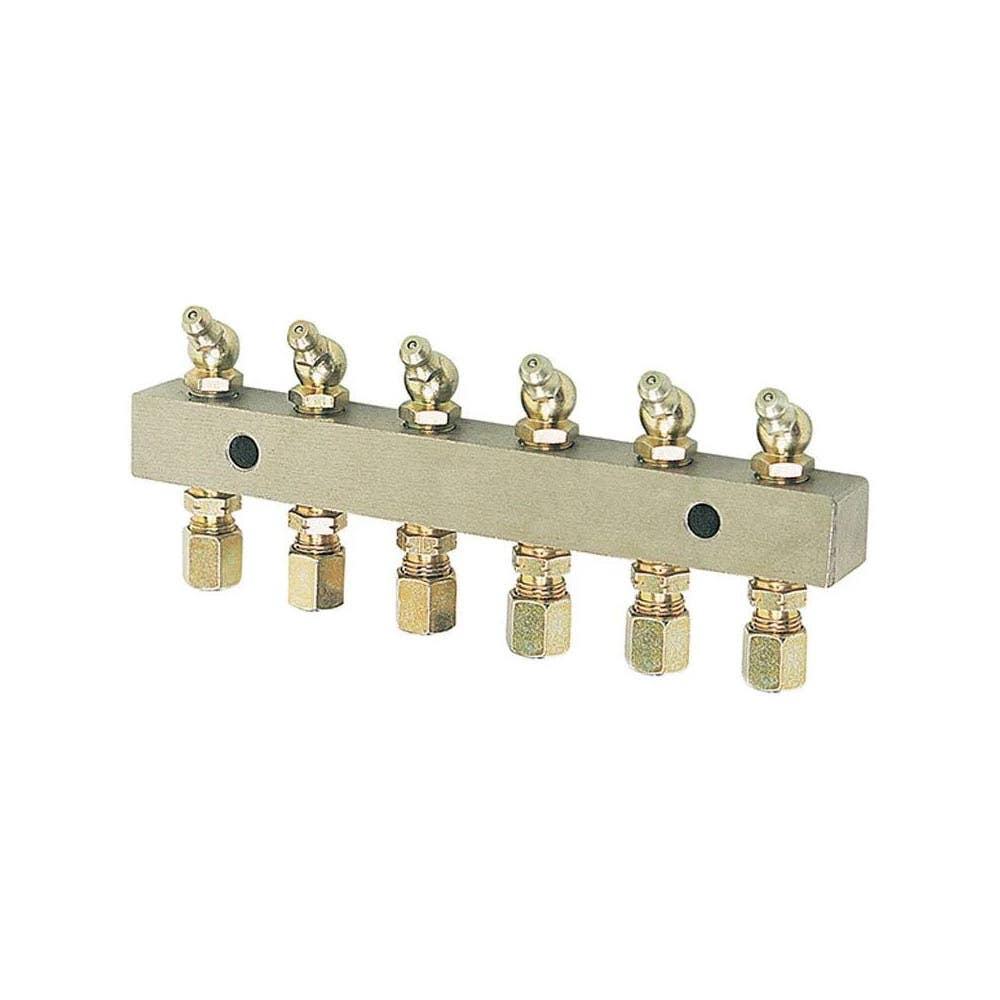 Header Block Grease 6 Outlet Alemite_90480051_6136X