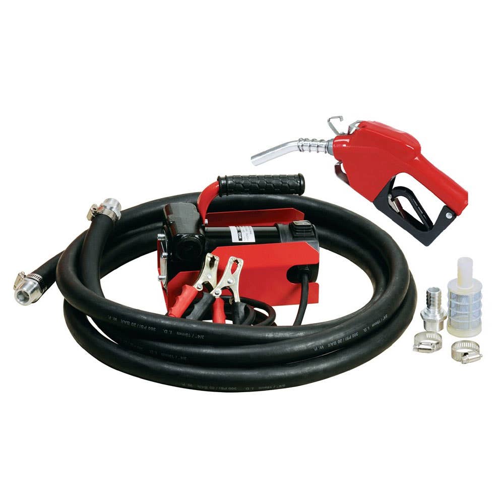 Fuel Transfer Pump Battery Powered Diesel Automatic Nozzle 12V 40L/min L-FPA12V Lubemate 90510163 L-FPA12V