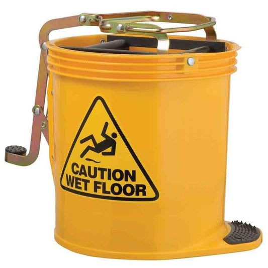 Plastic Mop Bucket with Contractor 15L Yellow 90560096 165429