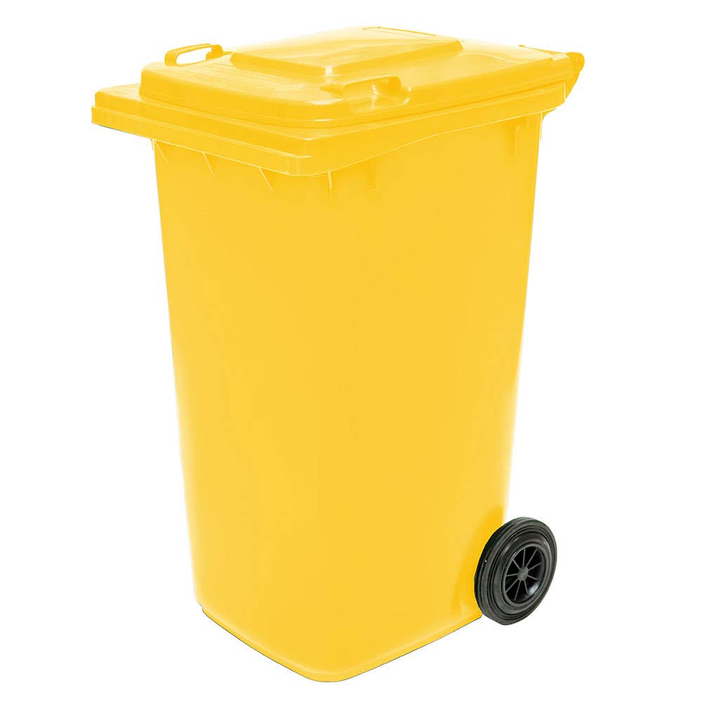 Wheelie Bin Plastic Flip Top Lid Yellow 120L 90580001 MGB120YEL