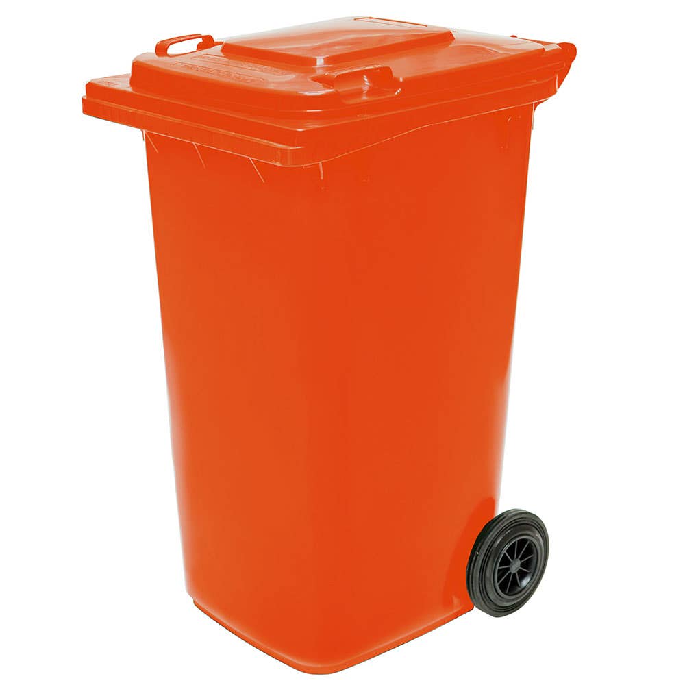 Wheelie Bin Plastic Flip Top Lid Orange 120L 90580052 MGB120ORANGE