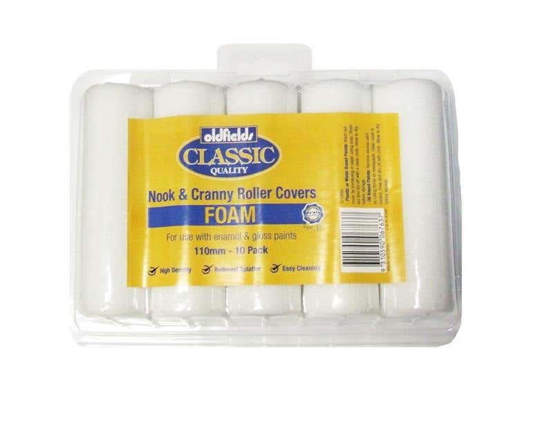 Paint Roller Cover Foam Nook & Cranny 110mm Pk 10 676F Oldfields 90700034 676F