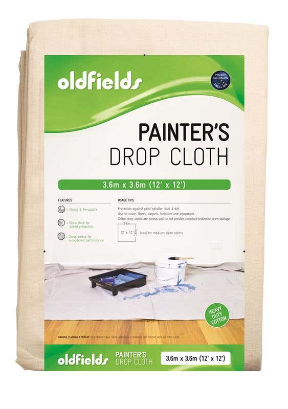 Drop Sheet Heavy Duty Cotton 3.6 x 3.6m 871P Oldfields 90710023 871P