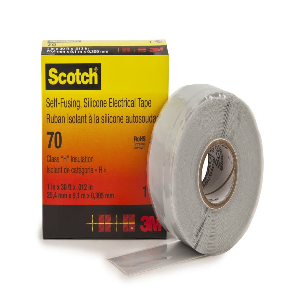 70 Self-Fusing Silicone Rubber Electrical Tape Silver 25mm x 9.1m_90780242_7000006225