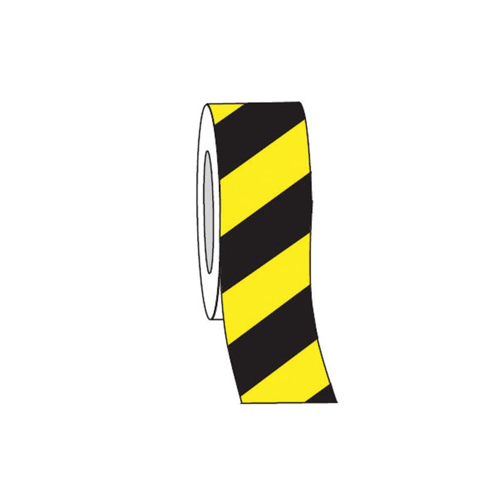Tape Vinyl Exterior 50mm x 32m Yellow Black Stripe 90780285 852412