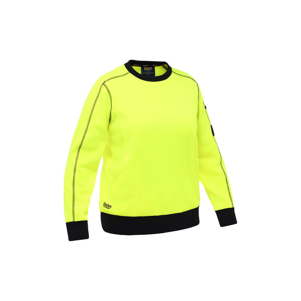 Jumper Women's Work Fleece Crew Neck Bisley 20 YELLOW BKL6722_BF5120_40062054_BKL6722_BF5120