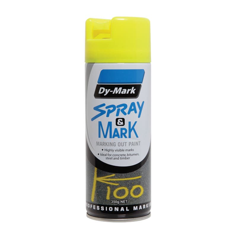 Marking Paint Spray &  Mark Fluoro Yellow Aerosol 350g Dy-Mark_90880022_40013525