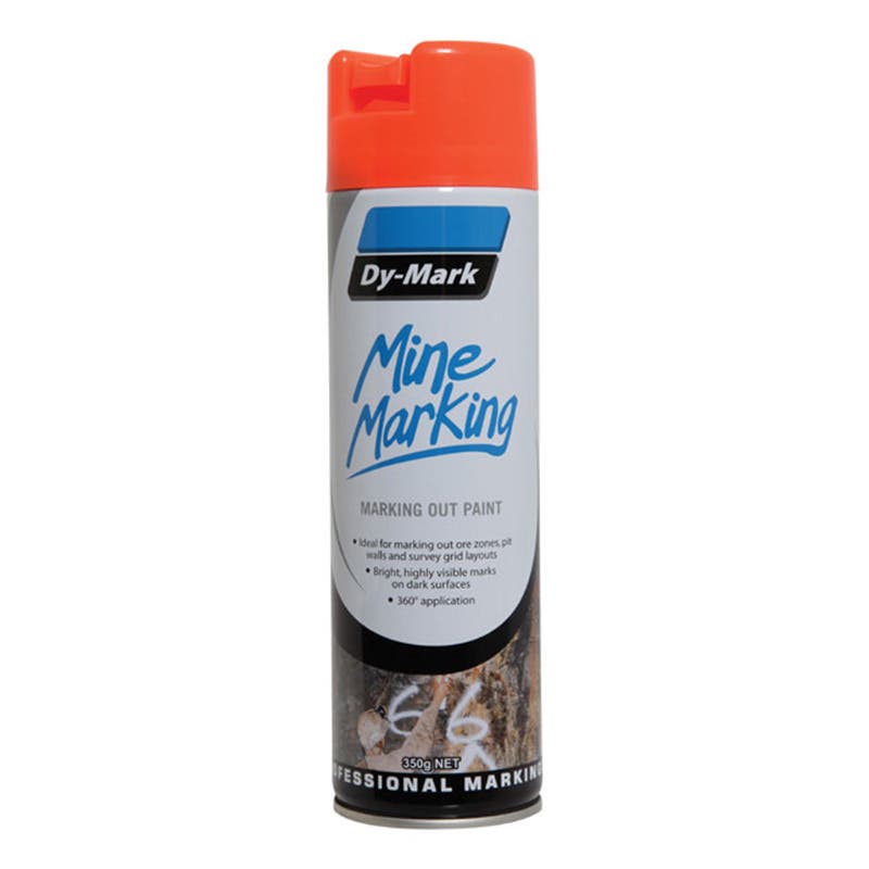 Mine Marking Paint Trigger Vertical Fluoro Orange Aerosol 350g Dy-Mark_90880031_38033526