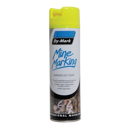 Mine Marking Paint Trigger Vertical Fluoro Yellow Aerosol 350g Dy-Mark_90880032_38033525