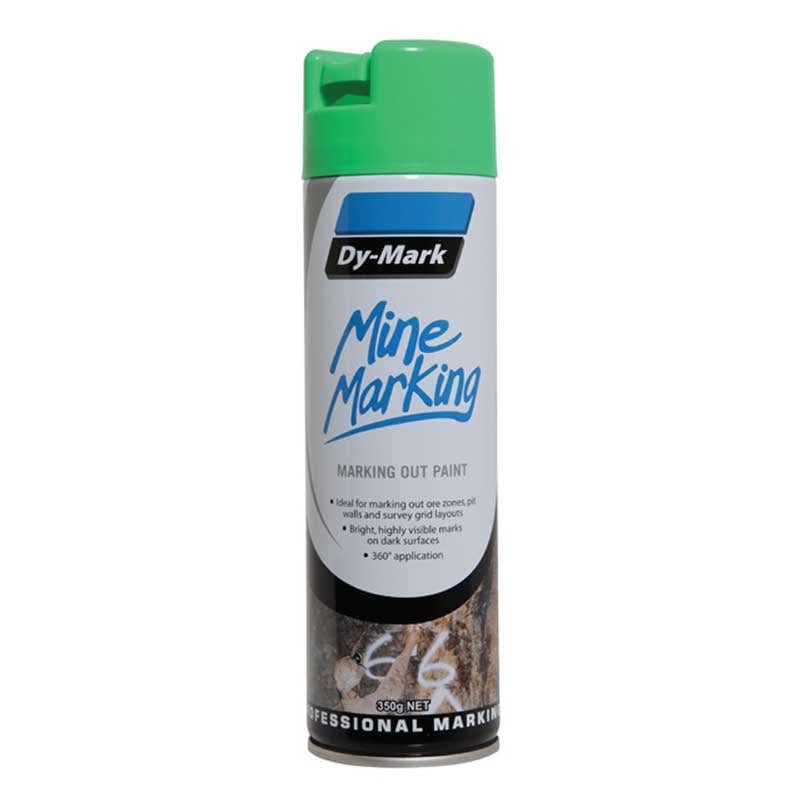 Mine Marking Paint Trigger Vertical Fluoro Green Aerosol 350g Dy-Mark_90880033_38033524