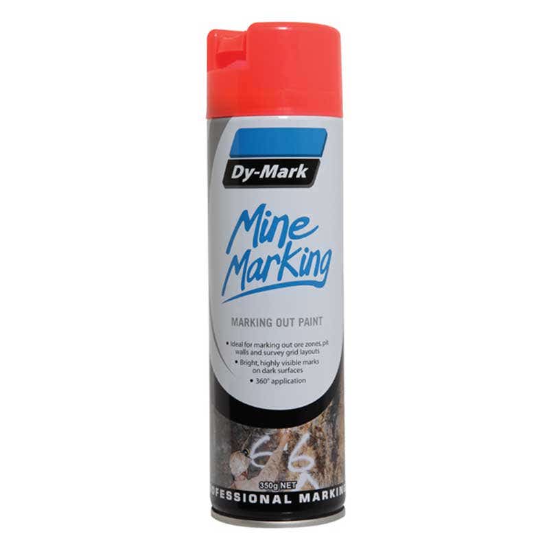 Mine Marking Paint Trigger Vertical Fluoro Red Aerosol 350g Dy-Mark_90880035_38033522