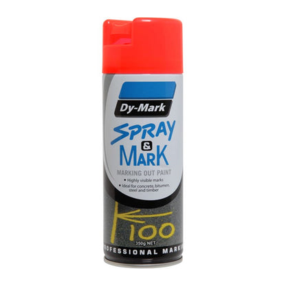 Marking Paint Spray & Mark Fluoro Red Aerosol 350g Dy-Mark_90888015_40013522