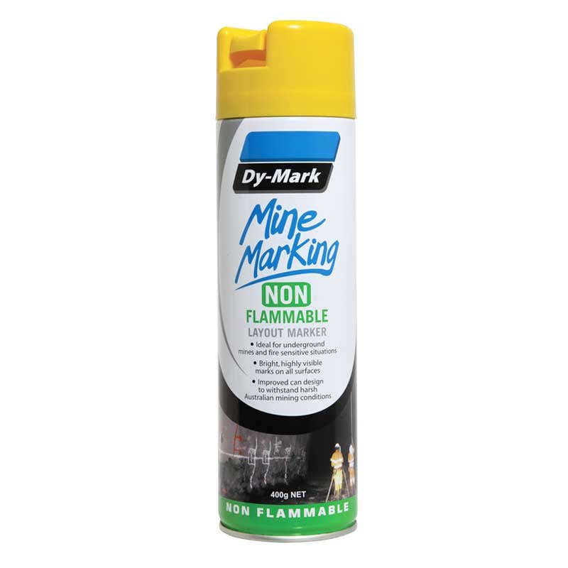 Marking Paint Mine Marking Non-Flammable Vertical Yellow Aerosol 400g Dy-Mark 90888022 38043505