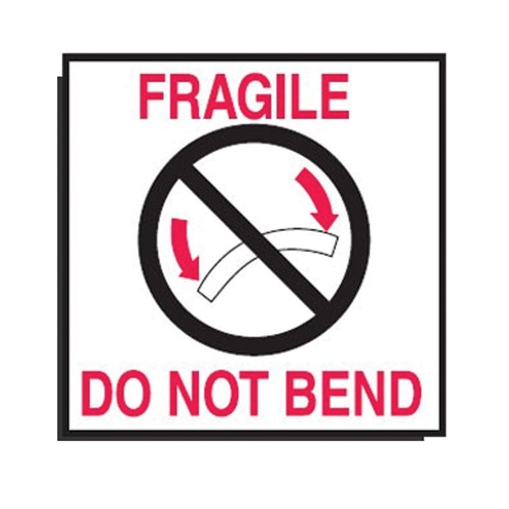 Sticker DO NOT BEND 100 x 100mm Roll/500 90910596 834431